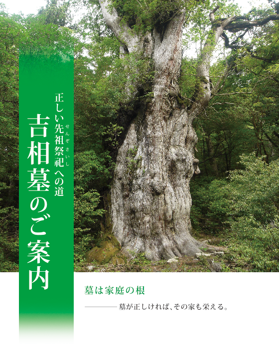 正しい先祖祭祀への道　吉相墓のご案内